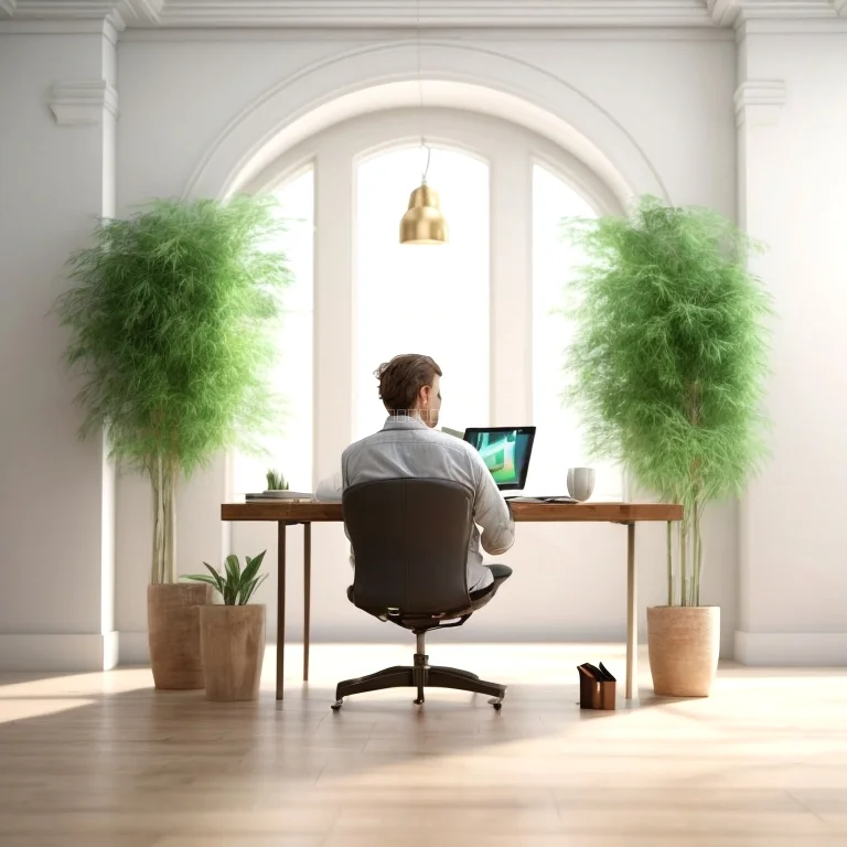 Entrepreneur meditating with mountain view